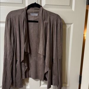 Bagatelle Women's drape front suede like Jacket